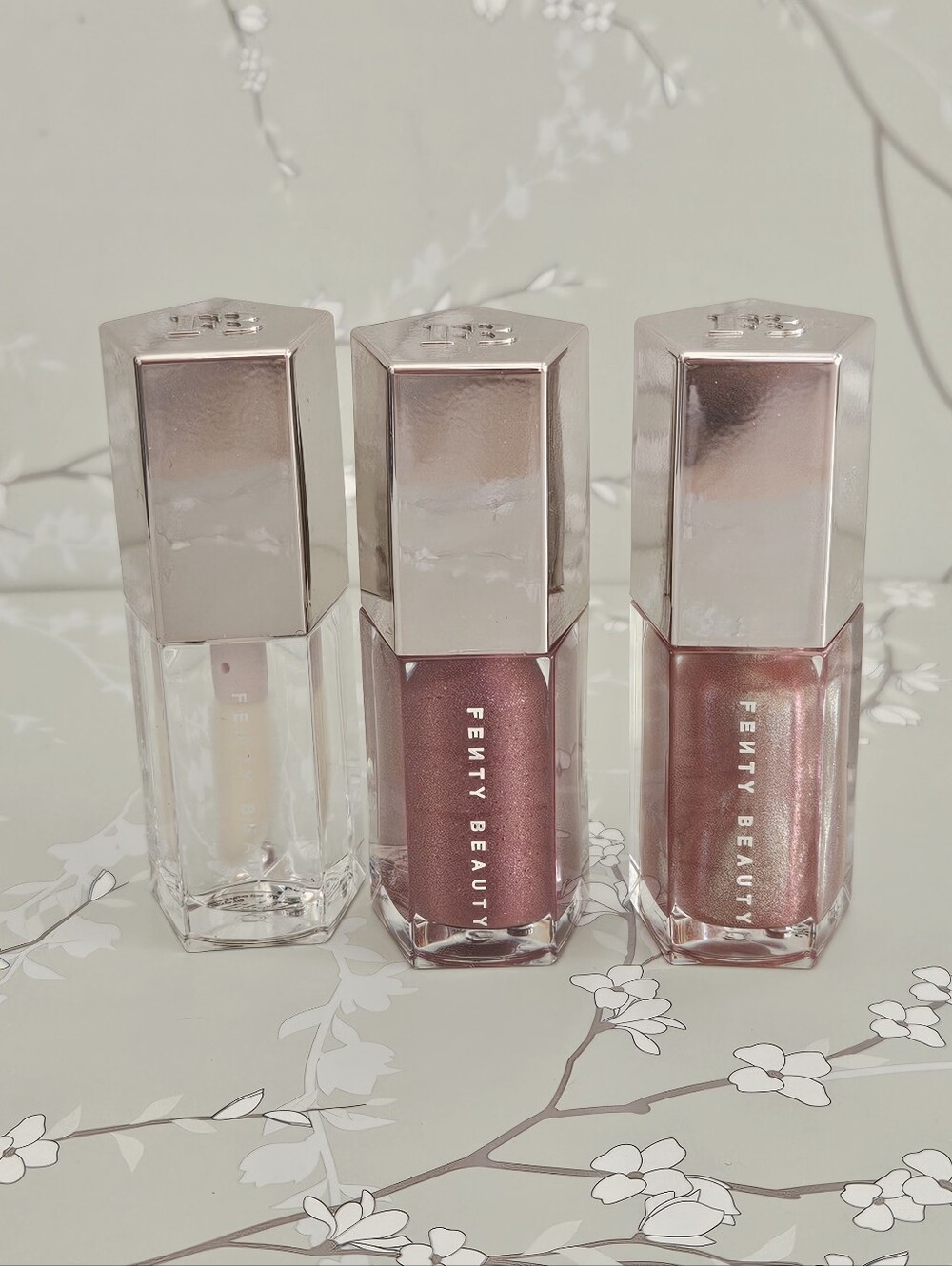 Fenty Beauty Gloss Bomb Mini Trio Glass Slipper, Fussy, Gimme Space New
